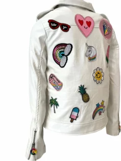 Lola + The Boys Patched Rainbow Daisy Vegan Leather