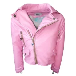 Lola + The Boys Pink Pearl Vegan Leather Jacket