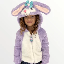 Lola + The Boys Plush Purple Bunny Jacket New Arrivals