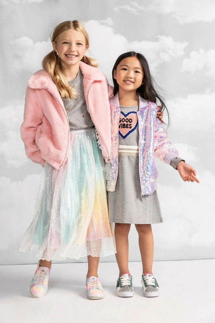 Lola + The Boys Girls Rainbow Faux Fur Coat 12 Lola + The Boys Girls Rainbow Faux Fur Coat