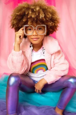 Lola + The Boys Girls Rainbow Faux Fur Coat 24 Lola + The Boys Girls Rainbow Faux Fur Coat