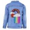 Lola + The Boys Rainbow Tassel Denim