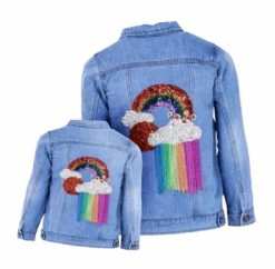 Lola + The Boys Rainbow Tassel Denim