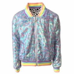 Lola + The Boys Retro Sequin Bomber