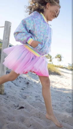 Lola + The Boys Retro Sequin Bomber