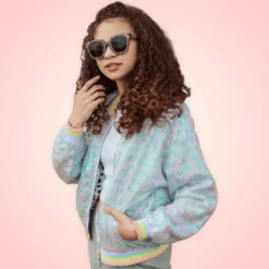 Lola + The Boys Retro Sequin Bomber