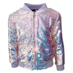 Lola + The Boys Shooting Star Sequin Bomber Girls