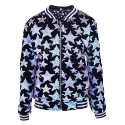 Lola + The Boys Girls Starry Night Velvet Bomber