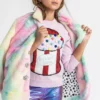 Lola + The Boys Girls Tie Dye Faux Fur Coat
