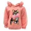 Lola + The Boys Girls Kitty Bow Tulle Sweatshirt