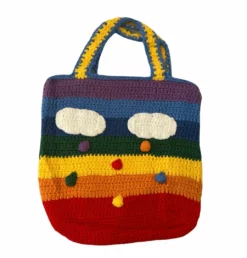 Lola + The Boys Knit Rainbow Sky Bag