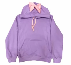 Lola + The Boys New Arrivals Lavender Bow Hoodie