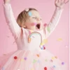 Lola & The Boys Rainbow & Pom Pom Dress Girls