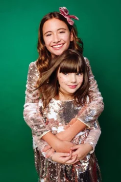 Lola & The Boys Rose Gold Sequin Flip Party Dress 11 Lola & The Boys Rose Gold Sequin Flip Party Dress