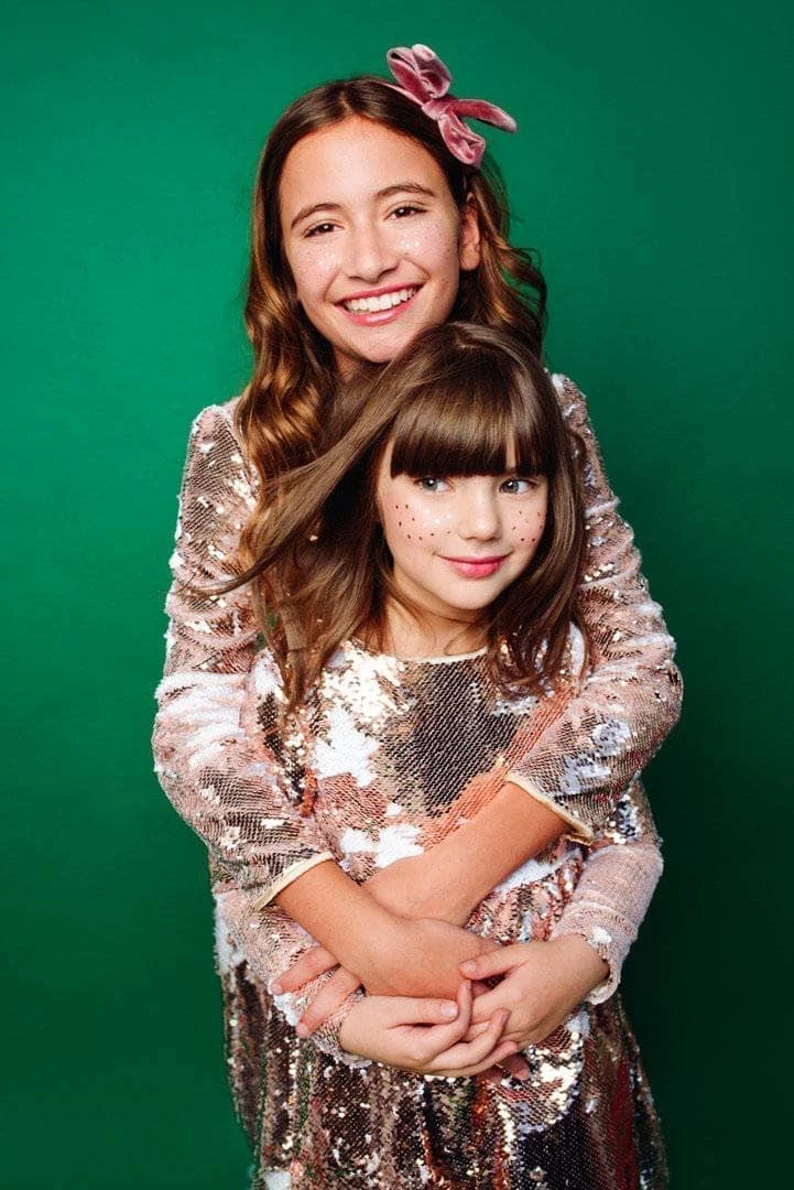 Lola & The Boys Rose Gold Sequin Flip Party Dress 7 Lola & The Boys Rose Gold Sequin Flip Party Dress