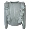 Lola + The Boys Minty Ruffle Sweater