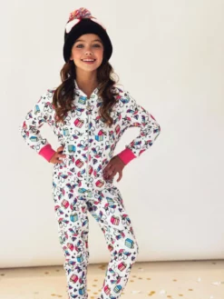 Lola + The Boys Girls Unicorn Christmas Onesie