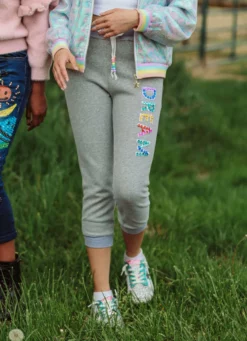 Lola & The Boys Girls Dreamer Crystal Joggers