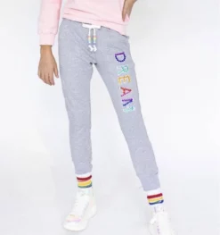 Lola & The Boys Girls Dreamer Crystal Joggers