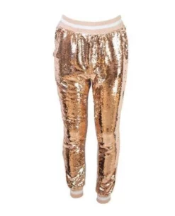 Lola + The Boys Goldie Flip Sequin Joggers