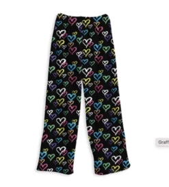 Lola & The Boys Graffiti Plush Heart Pants New Arrivals