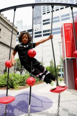 Lola + The Boys Shark Boy Black Joggers