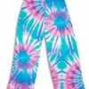 Top Trenz Tie Dye Fuzzy Lounge Pants Girls