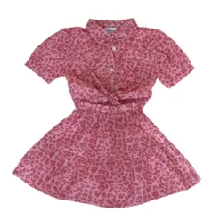 Lola + The Boys New Arrivals Pink Cheetah Girl Set 8 Lola + The Boys New Arrivals Pink Cheetah Girl Set