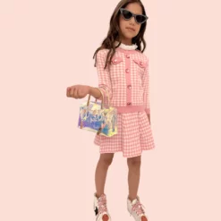 Lola + The Boys New Arrivals Gingham Gem Sweater Set