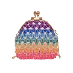 Lola + The Boys Handbags Rainbow Beaded Purse
