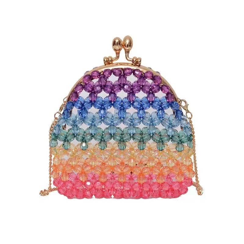 Lola + The Boys Handbags Rainbow Beaded Purse 3 Lola + The Boys Handbags Rainbow Beaded Purse