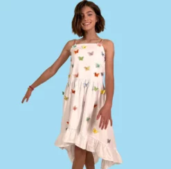 Lola + The Boys Rainbow Butterfly High Low Dress New Arrivals