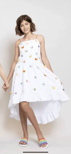 Lola + The Boys Rainbow Butterfly High Low Dress New Arrivals