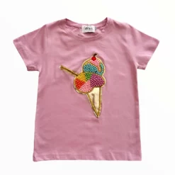 Lola + The Boys New Arrivals Rainbow Pearls Ice Cream Tshirt