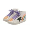 Lola + The Boys Girls Rainbow Smiley Hi Top Sneaker 2 Lola + The Boys Girls Rainbow Smiley Hi Top Sneaker