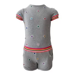 Lola & The Boys Girls Rainbow Gem Romper