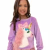 Lola + The Boys Sequin Bow Velour Unicorn Sweatshirt New Arrivals