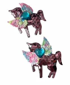 Lola + The Boys Sequin Unicorn Hair-clip (pack Of 2)