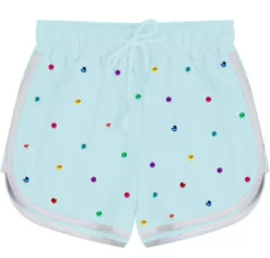 Lola + The Boys Baby Blue Rainbow Gem Short Set Girls