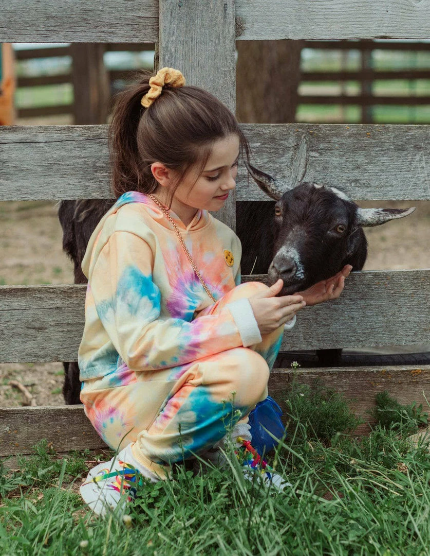 Lola + The Boys Be Happy Tie Dye Cropped Set Girls 10 Lola + The Boys Be Happy Tie Dye Cropped Set Girls