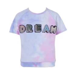 Lola + The Boys Girls Beaded DREAM Tie Dye Shirt