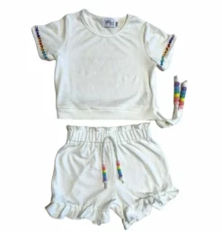 Lola + The Boys Candy Beaded Ruffle Set Girls