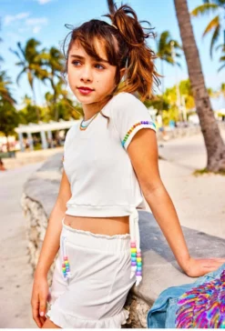 Lola + The Boys Candy Beaded Ruffle Set Girls