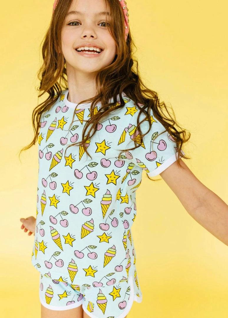 Lola + The Boys Girls Cherry Ice Cream Set 4 Lola + The Boys Girls Cherry Ice Cream Set