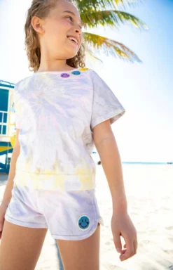 Lola + The Boys Happy Face Tie Dye Short Set New Arrivals