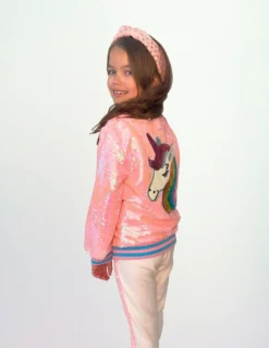 Lola + The Boys Pretty In Pink Unicorn Sequin Set