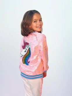 Lola + The Boys Pretty In Pink Unicorn Sequin Set