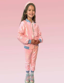 Lola + The Boys Pretty In Pink Unicorn Sequin Set
