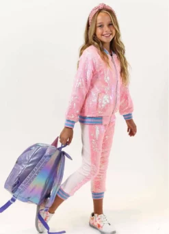 Lola + The Boys Pretty In Pink Unicorn Sequin Set