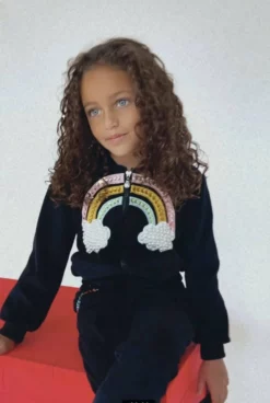 Lola + The Boys New Arrivals Rainbow Beaded Velvet Track Set